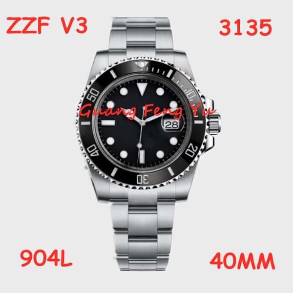 

wristwatches men's automatic mechanical watch 116610 ln black ceramic zzf 904l 1:1 edition ss bracelet sa3135 v3, Slivery;brown