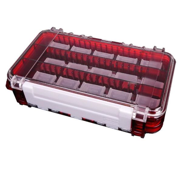 

fishing accessories lure box tackle case double sided multiple compartments plastic fish hooks organizing containers for