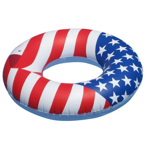 

pvc inflatable swimming circle american flag children's aid, Blue