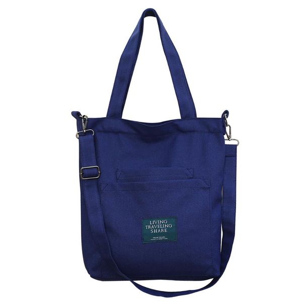 

women shoulder bag crossbody removable strap multi pockets wear resistant casual canvas zipper large capacity school bags