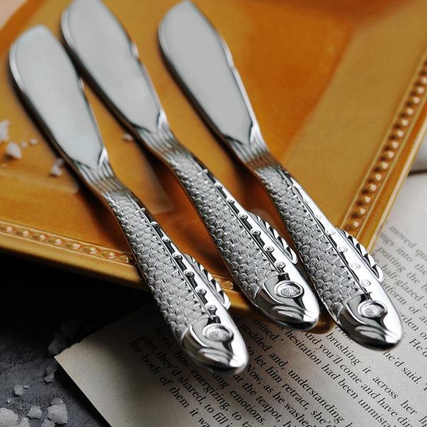 

silver 304 stainless steel butter knife dinnerware zero waste tableware vaisselle cubiertos couvert kitchen accessories jq sets