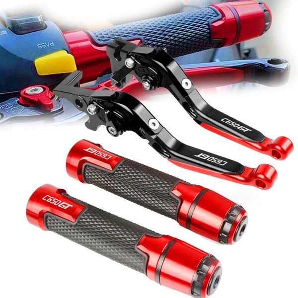 

motorcycle brakes accessories folding clutch levers handle grips logo for c650gt c650 gt 2011 2012 2013 2014 2021