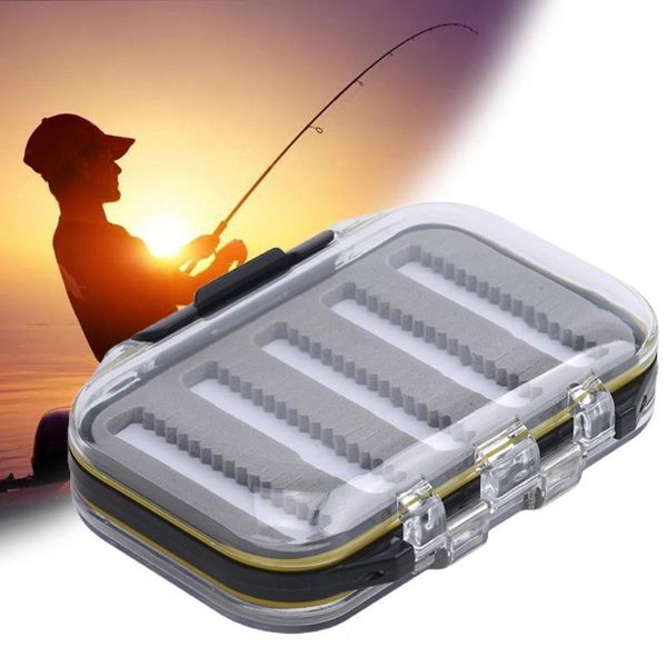 

fishing box lightweight pocket size practical double-sides tackle for salt water flies accessories