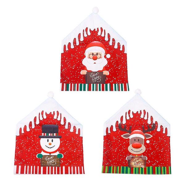 

pcs christmas chair covers santa claus elk snowman hat for holiday festive decor