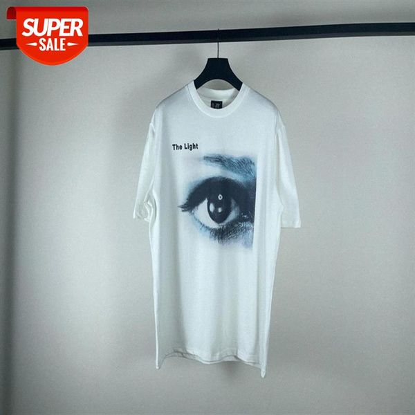 

streetwear men 21ss eye of the prophet vintage distressed high street short-sleeved t-shirt #fn4e, White;black