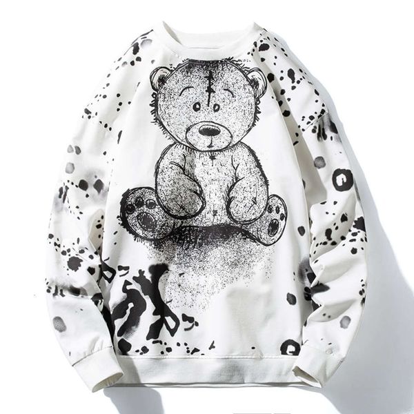 

men's hoodies & sweatshirts jackets sweater 2021 korean fashion spring personality coat loose woolen clothes 541jy dhdh, Black