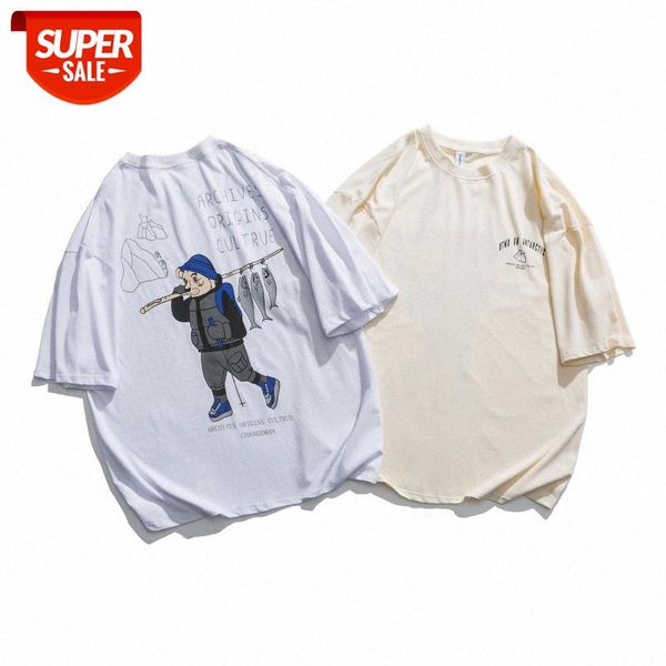 

mansclot printed round neck short sleeve t-shirt male half couple #sd6r, White;black