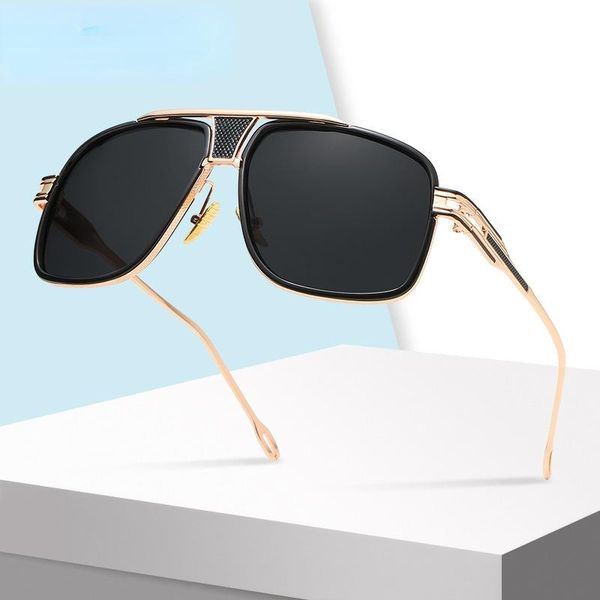 

sunglasses women 2021 style retro fashion metal ladies big frame couple toad mirror round face, White;black