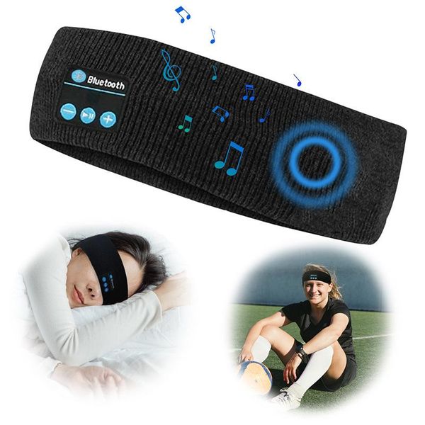 

wireless 5.0 stereo headphones running earphone sleep headset knit sports music headband long life play cell phone earphones