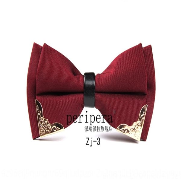 

zdp men's with metal piece bow and flower solid formal womentie dress bow ties color formal dress accessories shengzhou, Black;gray
