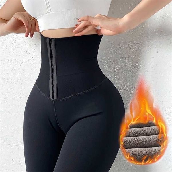 Sólida Alto Cintura Legging Breasted Sports Gym Ginegão Quente Leggins Mujer Jogging Workout Casual Push Up Legging Fitness 211204