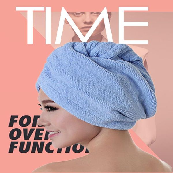 

rapid fast drying hair cap turban wrap soft thick shower hats caps