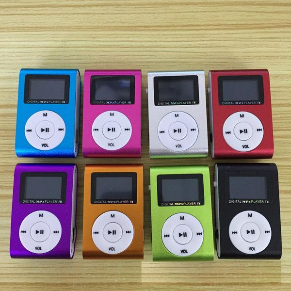 

digital screen metal shell mp3 only support tf card fm radio walkman usb charging function portable clip sports music player & mp4 players