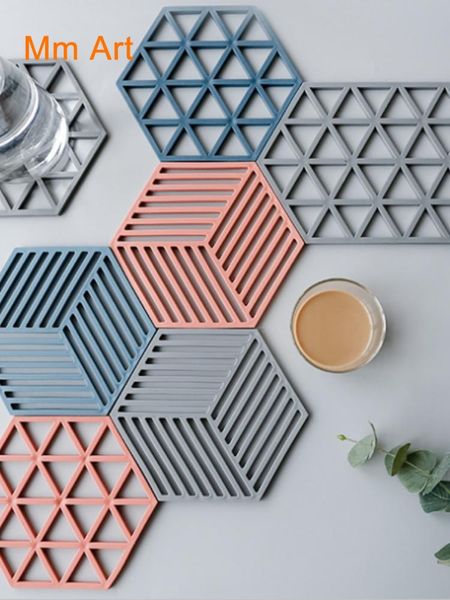 

mats & pads nordic style high temperature resistant silicone thermal insulation pad non-slip placemat spacer scald preventing met