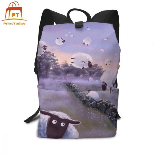 

backpack lamb backpacks sports trending bag multifunction pattern teen man - woman bags