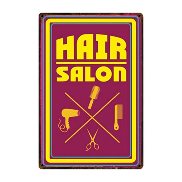 

hair salon barber shop tin sign retro poster decor bar wall art painting 20*30 cm size y-1053
