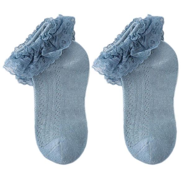 

kids baby girls sweet ruffle lace trim cotton socks mesh toddler dance hosiery l4mc, Pink;yellow