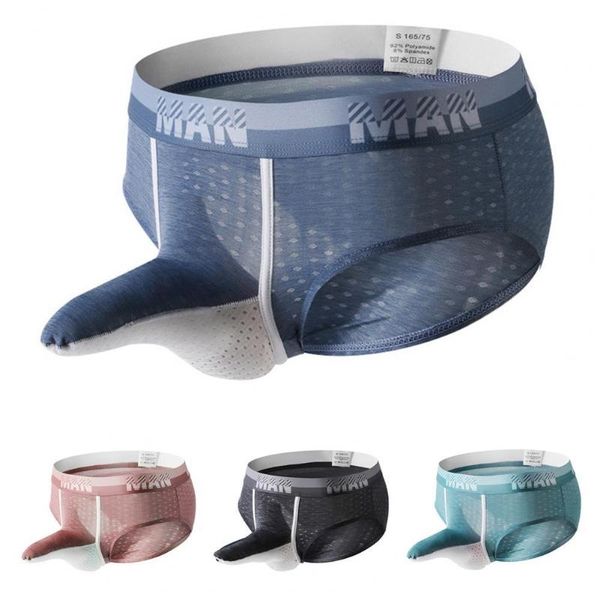 

underpants breathable unique 3d elephant nose male dot print briefs stripe for daily wear, Black;white