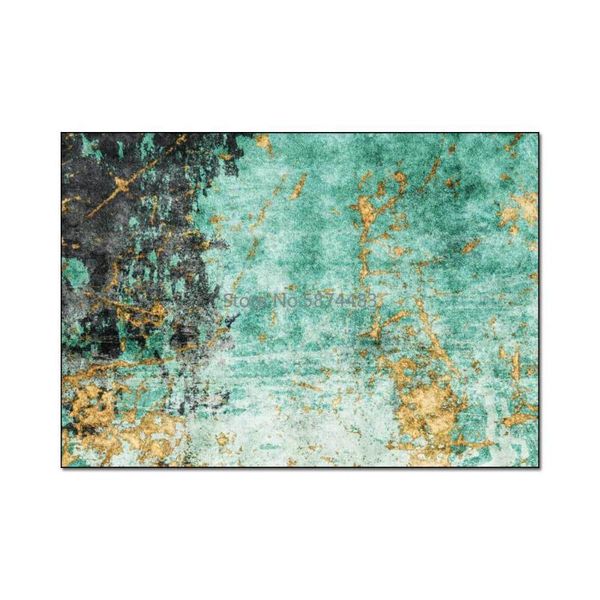 

fashion, modern, simple, abstract, green, black and gold living room, bedroom, bedside carpet floor mat customization carpets