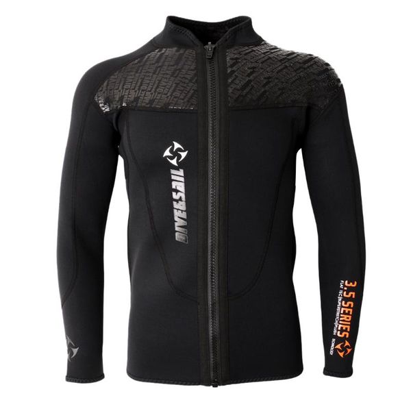 

swim wear men's 3mm neoprene wetsuit jacket front zipper long sleeve diving suits