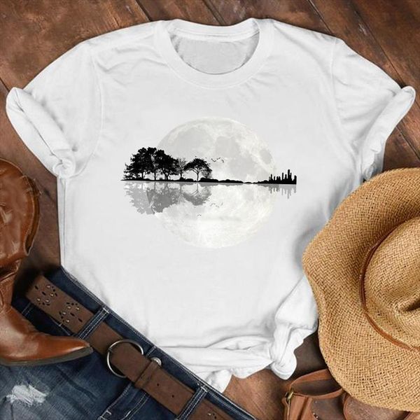 

shadow fashion 90s style casual womens t shirts printing clothes tee female print graphic, White