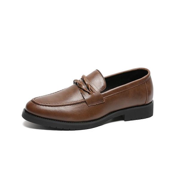 

dress shoes men handmade autumn paty leather wedding flats oxfords formal, Black