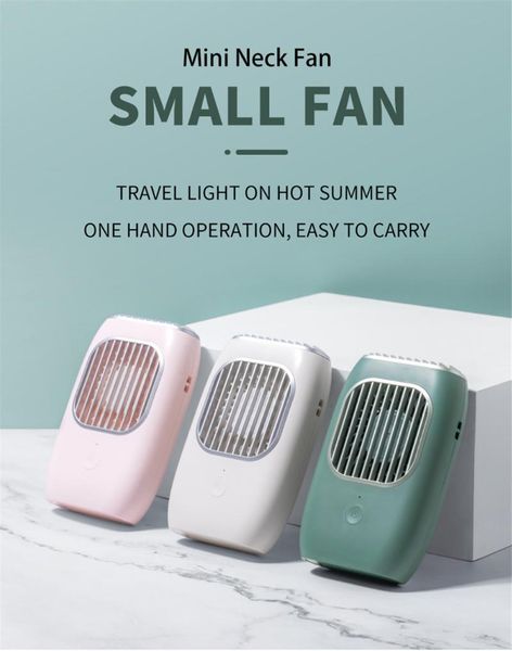 

electric fans hanging neck mini silent fan outdoor portable rechargeable lazy usb handheld cooling fan#g30
