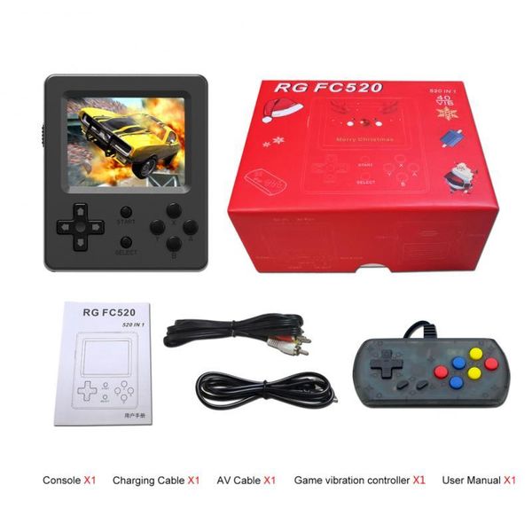 

portable game players rg fc520 retro console 8 bit fc mini video handheld player boy kids xmas gift