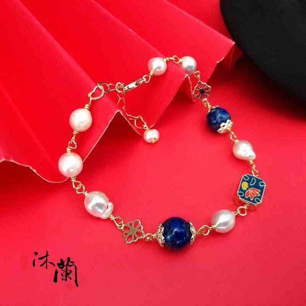 

bangle bracelets design chinese style pearl fashion personalized female temperament versatile jewelry, Golden;silver