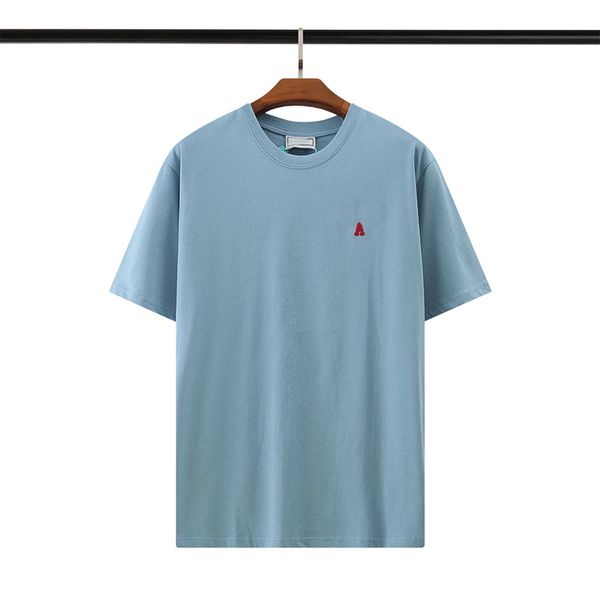 

mens t shirts paris style small letter loose tee women couples embroidery france high street short sleeve 4color, White;black