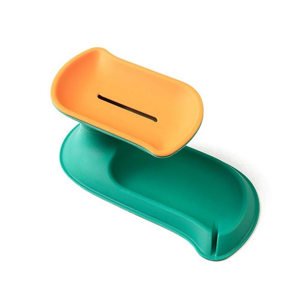 

soap dishes portable pp double drain box household toilet tray bathroom holder storage