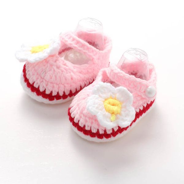 

baby first walkers shoes newborn toddler infant footwear crochet knitted soft sole flower girls socks b6715