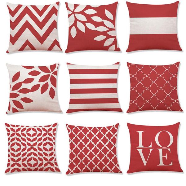

cushion/decorative pillow home decor cushion cover red geometric throw pillowcase covers bed decorative cushions cases living room decoratio