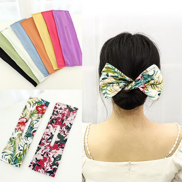 

hair accessories deft bun fashion band women summer knotted wire headband print hairpin braide maker easy to use diy