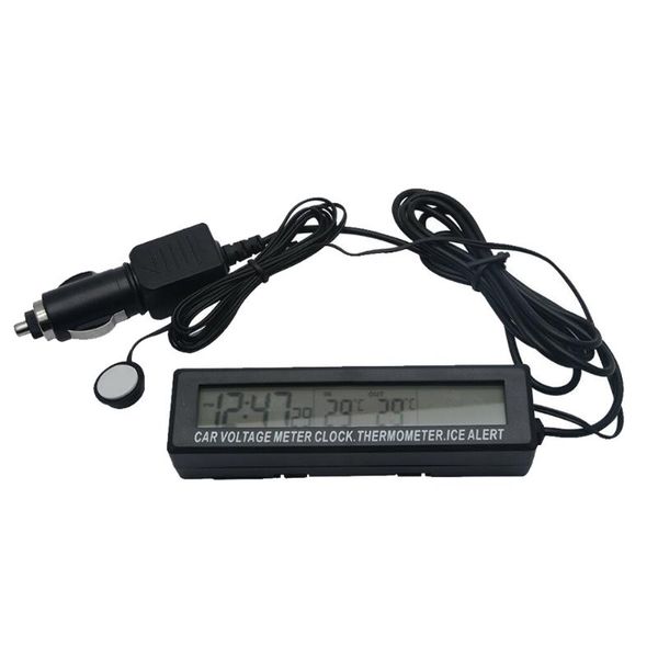 

desk & table clocks 3 in 1 digital clock two-tone easy installed voltage meter car accessories mini indoor led display outdoor a