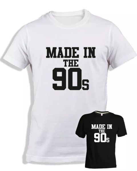 

t-shirt made in the 90s nato years 90 cotton white or black nice gift, White;black