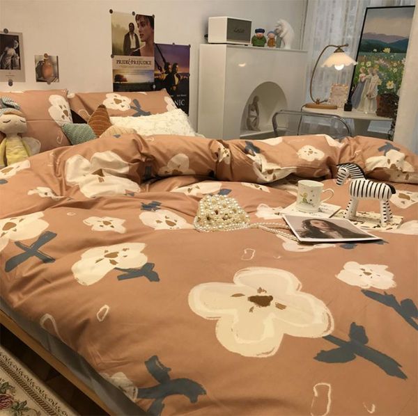 

bedding sets cute pastoral flower set teen adult,design cotton twin full  king home textile bed sheet pillow case quilt cover