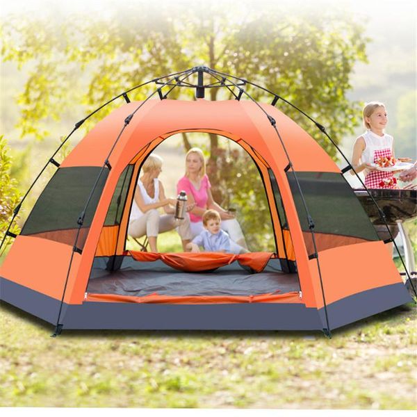 

camping tents for family double layer doors outdoor waterproof tourism and shelters