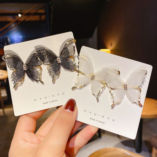 

925 silver needle mori tulle butterfly earrings dongdamen chaoxian earrings