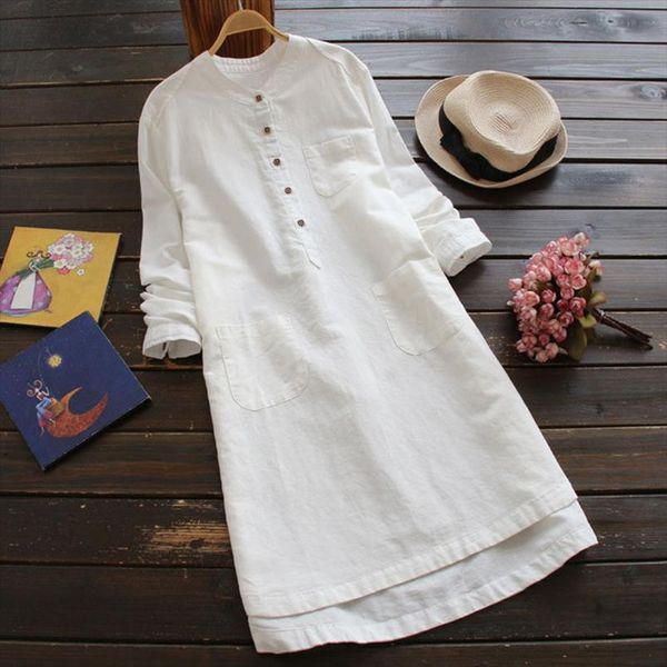 

vintage long sleeve solid women dress mini autumn cotton shirt vestido casual blusas robe feminina sundress, Black;gray