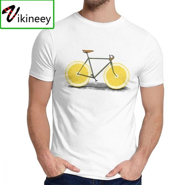 Herren O-Ausschnitt Fahrrad Zitrone T-Shirt Ankunft für Männer 100 % Premium Baumwolle Hallowmas T-Shirt Geschenk 210706