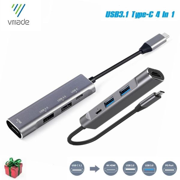 

hubs vmade 4 in 1 multi port ucb c to -compatible support hd 4k converter adapter usb 2.0/30 docking station for huawei