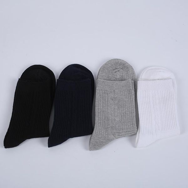 

men's socks cotton plus fat size thicker business people 45-50 can wear tube, Black