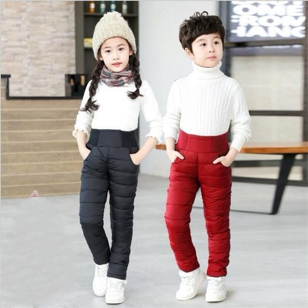 

toddler kid boys girls winter pants cotton padded thick warm trousers waterproof ski pants 9 10 12 year high waist leggings baby 130 b3, Blue