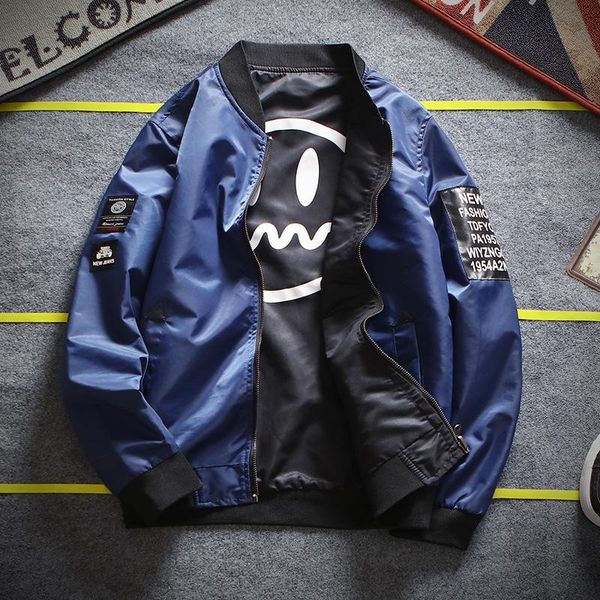 

men's jackets jacket double-sided casual baseball uniform, Black;brown