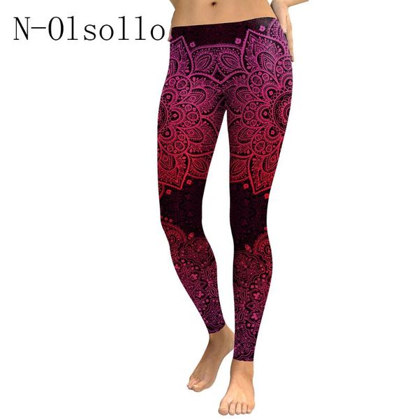 

women's leggings n-olsollo rose mandala 3d sporting fashion women clothing 2021 skinny pencil runs pants workout bodybuilding jeggings, Black