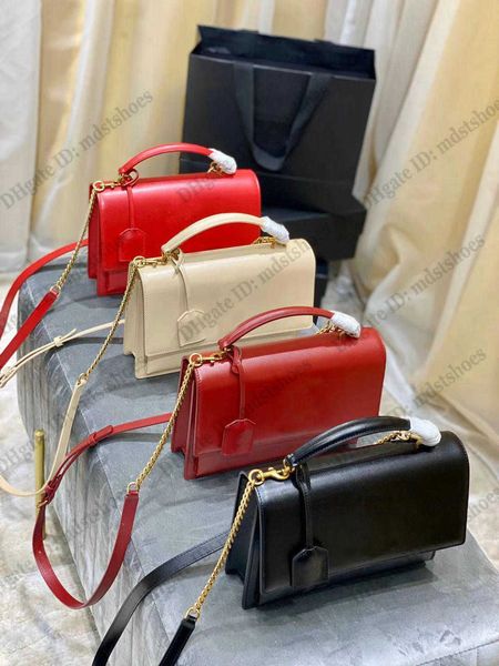 

sunset medium in smooth calfskin leather chain bag designer handbag women luxurys shoulder purse clutch handle bags crossbody flap