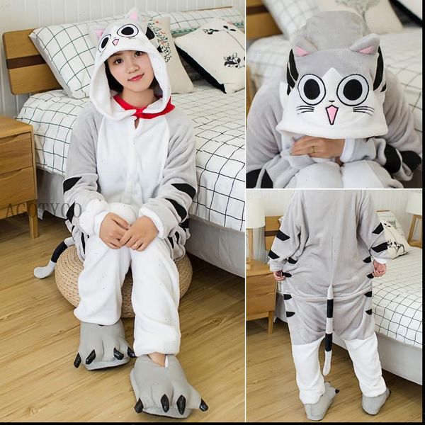 

halloween unicorn pajamas womens sleepwears animal cheese cat onesie men couple winter pyjama stitch sleepwear flannel pijama, Black;red