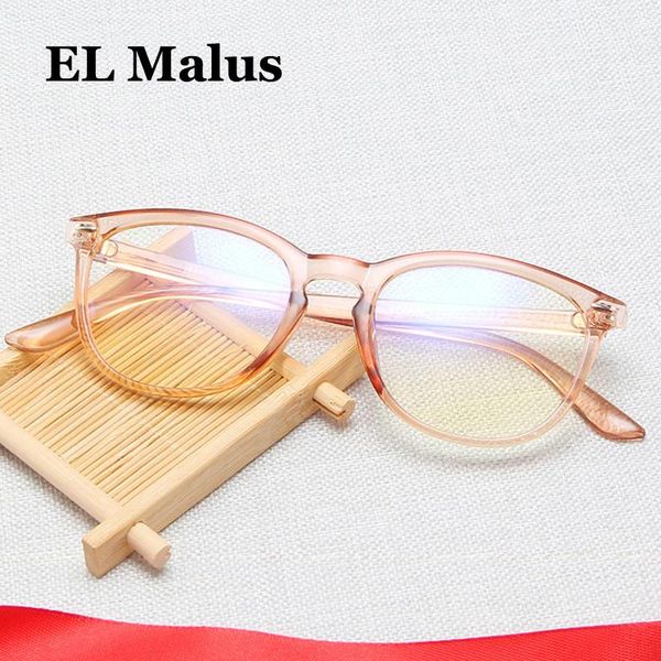 

fashion sunglasses frames [el malus] retro square anti blue light blocking glasses frame men women computer games eyeglasses optical spectac, Black