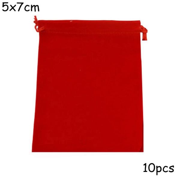 

craft tools 10 drawstring velvet jewelry bags wedding party favor gift pouch red